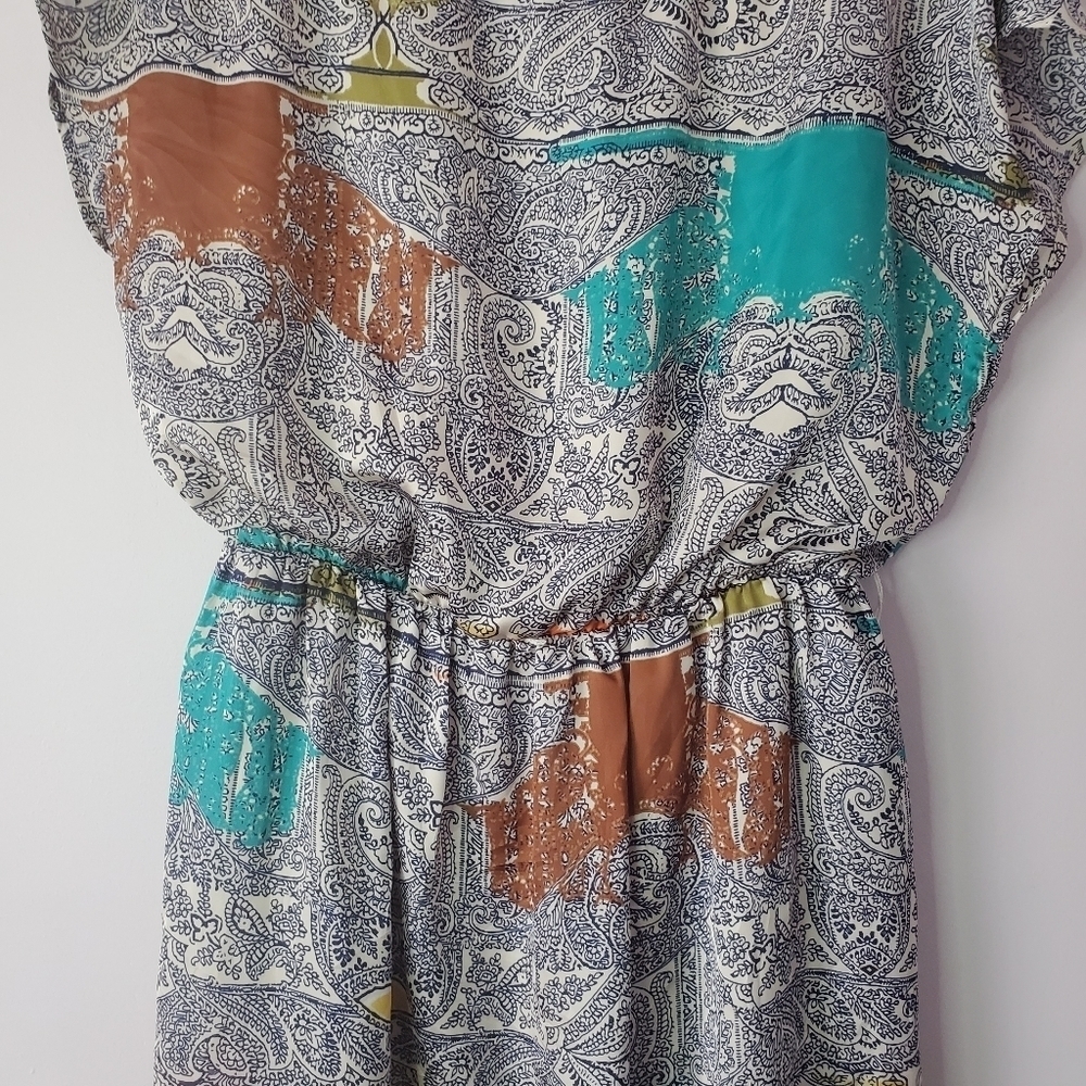 Luxology Dress Small Cinched Waist Paisley - Picture 9 of 14